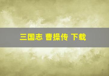 三国志 曹操传 下载